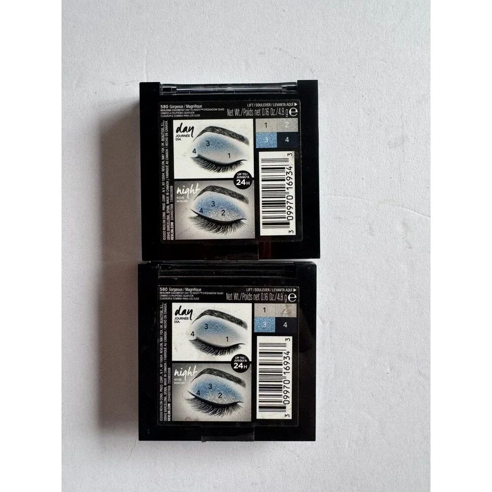 Revlon ColorStay Day to Night Eyeshadow Quad 580 Gorgeous 0.16 oz Lot of 2 New!